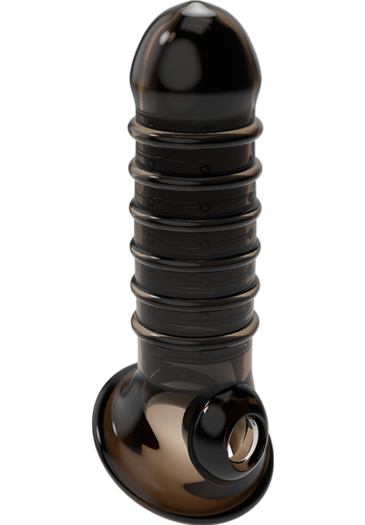 Προέκταση πέους από tpe σε μαύρο χρώμα, μήκους 15,5 εκ.