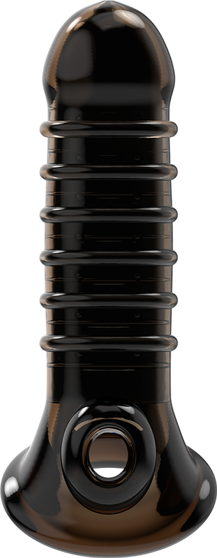 Προέκταση πέους από tpe σε μαύρο χρώμα, μήκους 15,5 εκ.