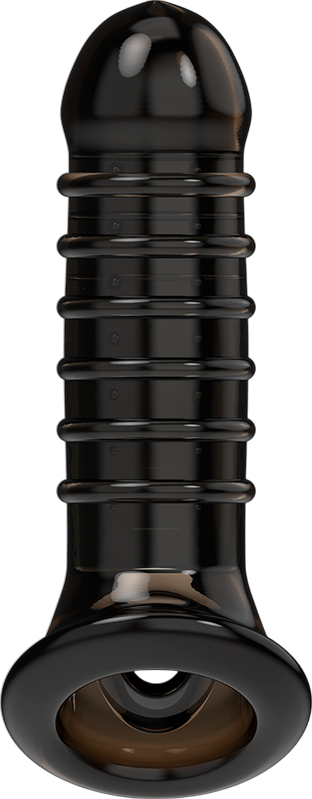 Προέκταση πέους από tpe σε μαύρο χρώμα, μήκους 15,5 εκ.