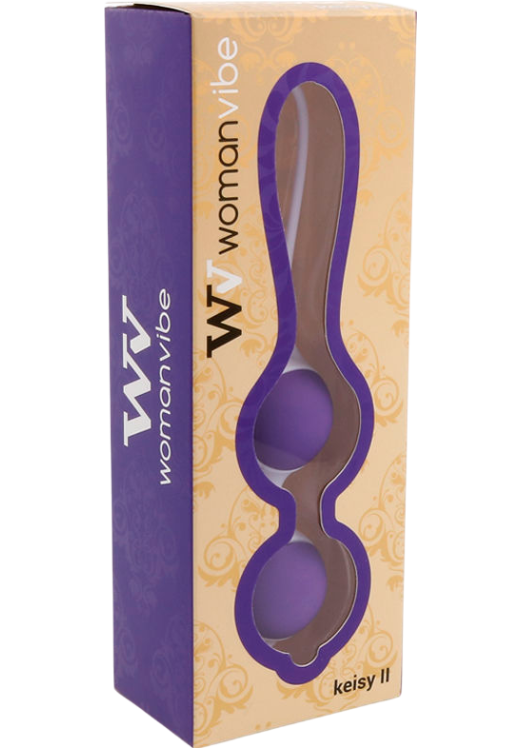 Kegel μπάλες από σιλικόνη σε μοβ χρώμα, μήκους 11,6 εκ. και μέγιστης διαμέτρου 3,3 εκ.