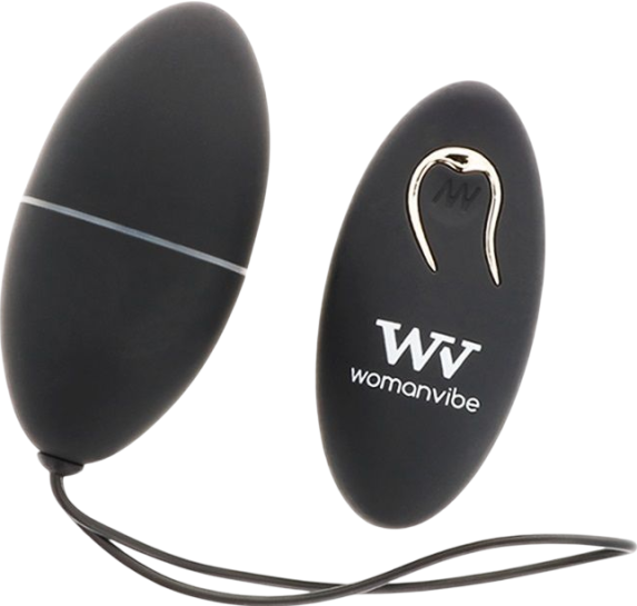 Τηλεχειριζόμενο αυγό από abs σε μαύρο χρώμα, μήκους 7,1 εκ. και μέγιστης διαμέτρου 3,5 εκ. με τηλεχειριζόμενο χειρισμό