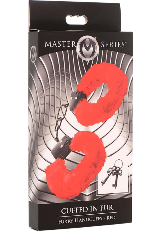 Μεταλλικές χειροπέδες σε κόκκινο χρώμα