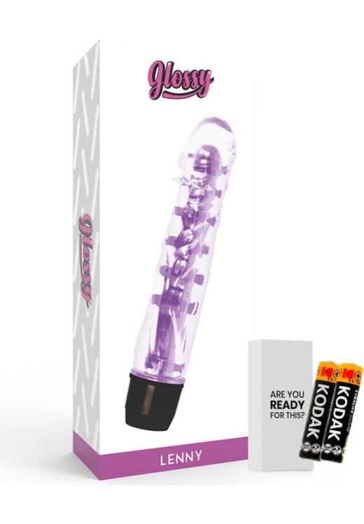 Κλασσικός δονητής από tpe σε μοβ χρώμα, μήκους 14 εκ.