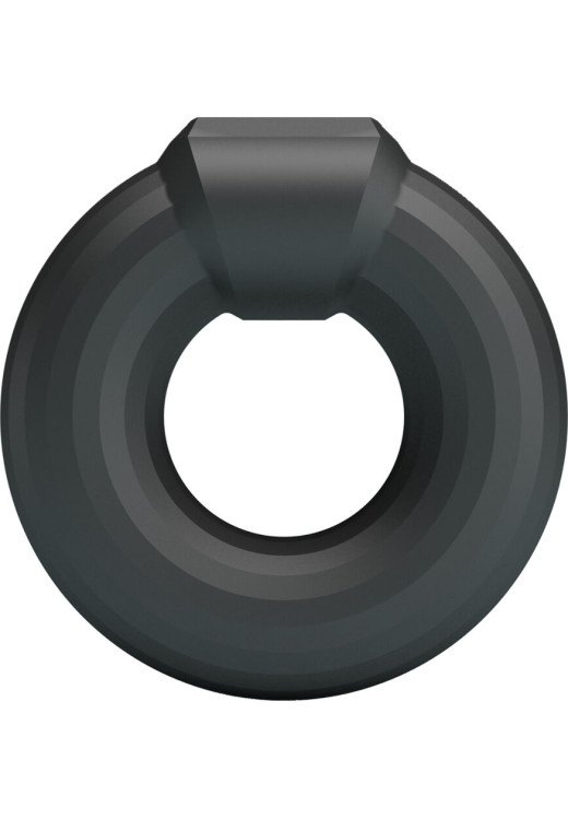 Δαχτυλίδι πέους από σιλικόνη σε μαύρο χρώμα, μήκους 5 εκ. και μέγιστης διαμέτρου 2,5 εκ. (πολύ ελαστικό)