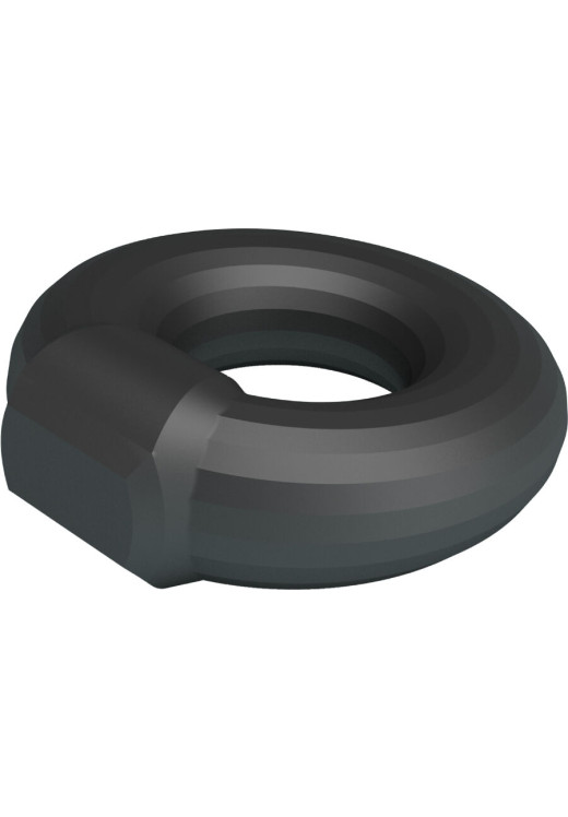 Δαχτυλίδι πέους από σιλικόνη σε μαύρο χρώμα, μήκους 5 εκ. και μέγιστης διαμέτρου 2,5 εκ. (πολύ ελαστικό)