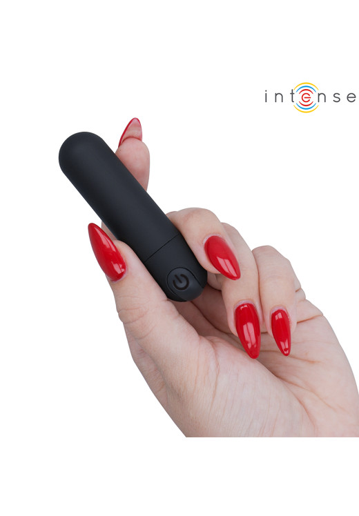 Μίνι δονητής από abs σε μαύρο χρώμα, μήκους 8 εκ. και μέγιστης διαμέτρου 2,1 εκ.