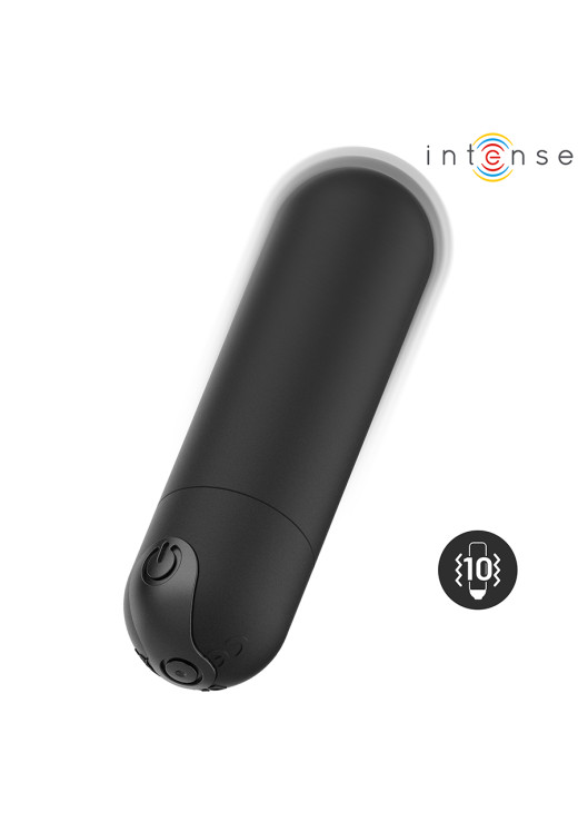 Μίνι δονητής από abs σε μαύρο χρώμα, μήκους 8 εκ. και μέγιστης διαμέτρου 2,1 εκ.