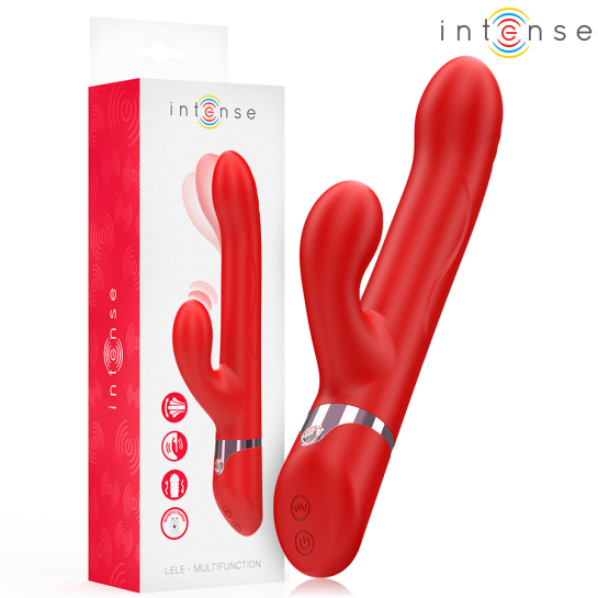 Rabbit Δονητής  Lele Multifunction Vibrator Rotating & Oscillation Stimulation Red 24 εκ.