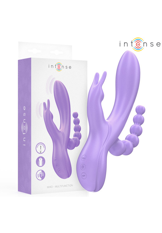 Rabbit δονητής από σιλικόνη σε μοβ χρώμα, μήκους 21 εκ. και μέγιστης διαμέτρου 3,5 εκ