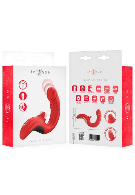 Δονητής σημείου g από σιλικόνη σε κόκκινο χρώμα, μήκους 18,5 εκ. και μέγιστης διαμέτρου 3,5 εκ.