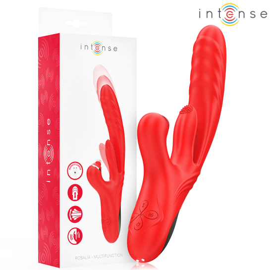 Rabbit Δονητής  Rosalia Multifunction Vibrator 3 In 1 Red 24 εκ.