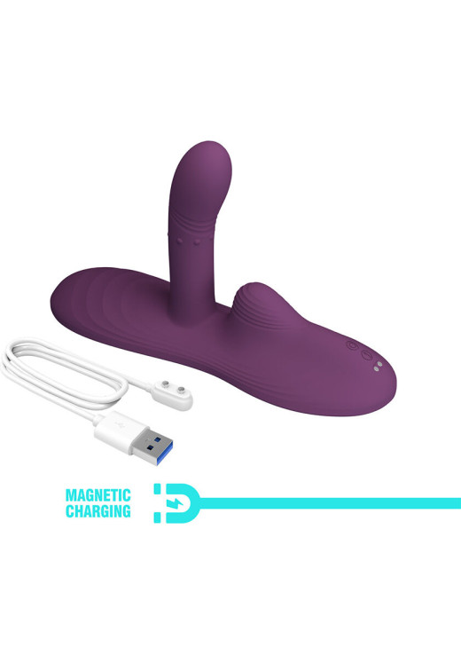 Δονητής σημείου g από σιλικόνη σε μοβ χρώμα, μήκους 15,2 εκ. και μέγιστης διαμέτρου 3,5 εκ. με τηλεχειριζόμενο χειρισμό