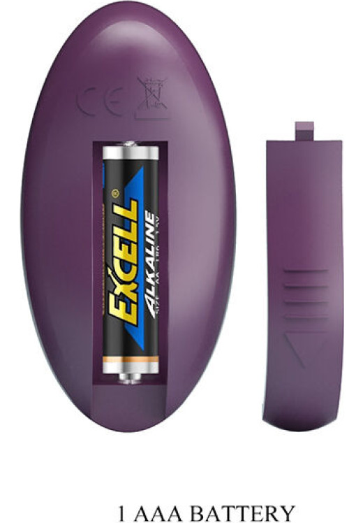 Δονητής σημείου g από σιλικόνη σε μοβ χρώμα, μήκους 15,2 εκ. και μέγιστης διαμέτρου 3,5 εκ. με τηλεχειριζόμενο χειρισμό