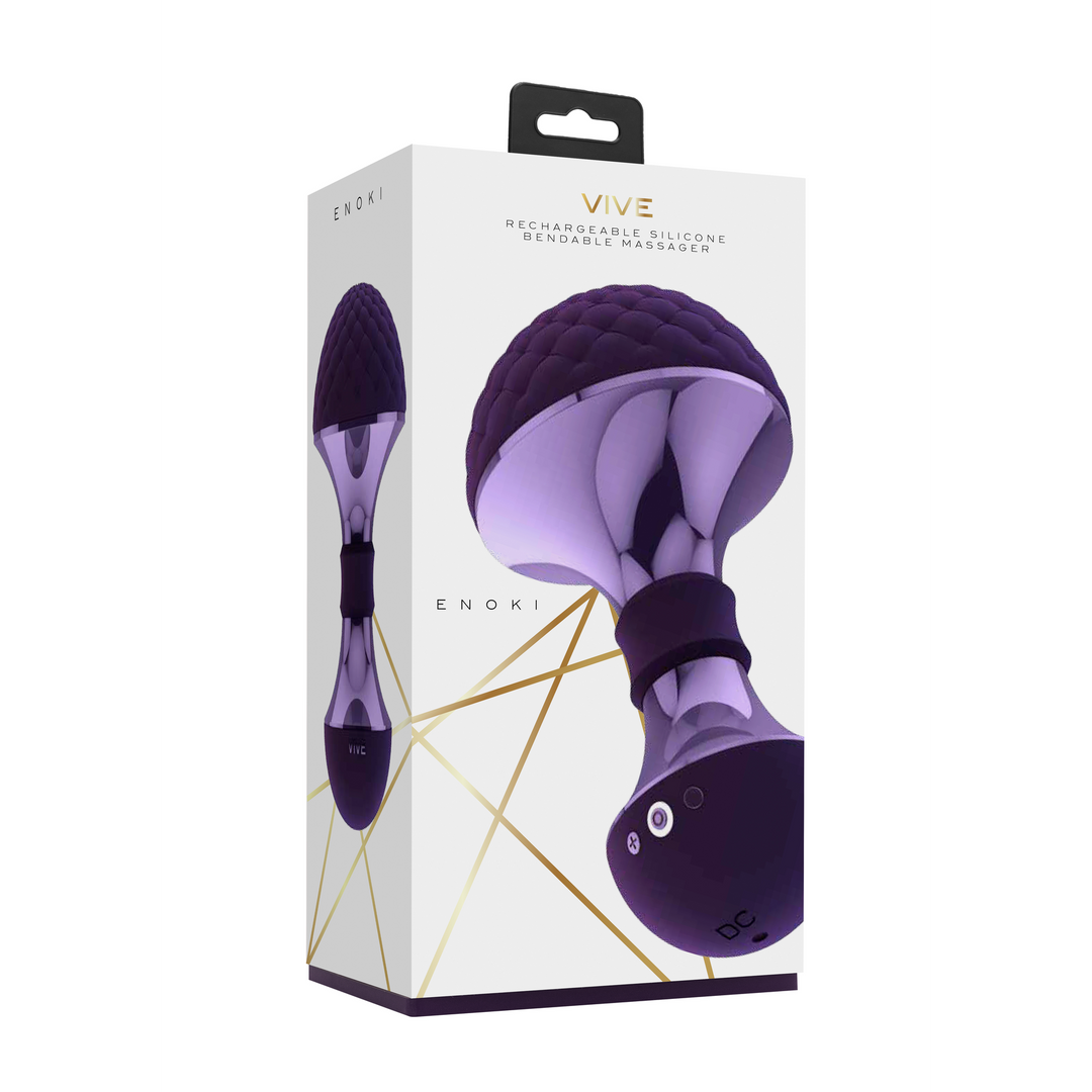 Δονητής μασάζ από abs, silicone σε μοβ χρώμα, μήκους '12,5' εκ. και μέγιστης διαμέτρου '6,5' εκ.