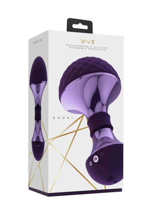 Δονητής μασάζ από abs, silicone σε μοβ χρώμα, μήκους '12,5' εκ. και μέγιστης διαμέτρου '6,5' εκ.