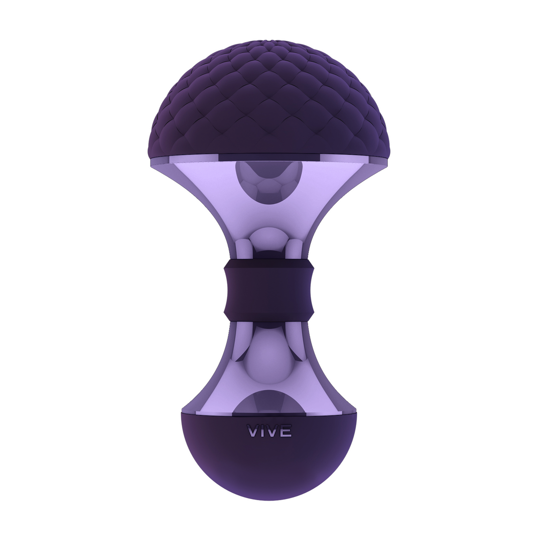 Δονητής μασάζ από abs, silicone σε μοβ χρώμα, μήκους '12,5' εκ. και μέγιστης διαμέτρου '6,5' εκ.
