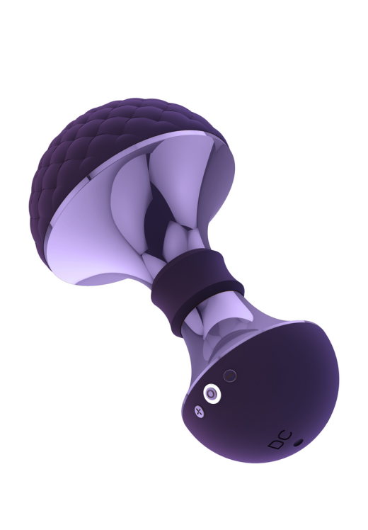 Δονητής μασάζ από abs, silicone σε μοβ χρώμα, μήκους '12,5' εκ. και μέγιστης διαμέτρου '6,5' εκ.