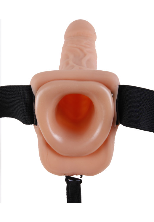 Με κούφιο ομοίωμα από pvc σε φυσικό χρώμα, μήκους 17,8 εκ. και μέγιστης διαμέτρου 4,3 εκ.